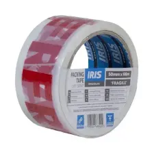 IRIS Iris 50mmx66m fragile/törékeny feliratú csomagzáró szalag ragasztószalag