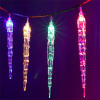 IRIS Jégcsap alakú több programos/3m/több színű/30db LED-es/3xAA elemes fényfüzér, fénydekoráció