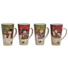 IRIS Karácsonyi 15cm hóemberes kerámia bögre (IRIS_5669) bögrék, csészék