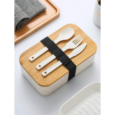 IRIS KT-254-W konyhai uzsonnás ételtároló doboz szett, evőeszközökkel (KT-254-W) papírárú, csomagoló és tárolóeszköz