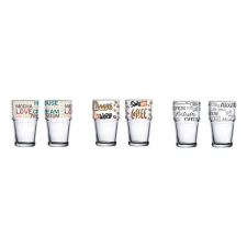 IRIS mintás üveg pohár 345ml, Mocha, Espresso vagy Coffee minta 131605-002 konyhai eszköz