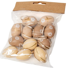 IRIS Műanyag tojás natúr 4cm 12db-os dekorációs kellék