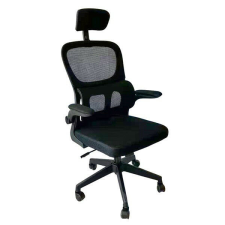 IRISOffice Arcadia fekete, ergonómikus, szövet-hálós irodai forgószék fej és háttámasszal forgószék