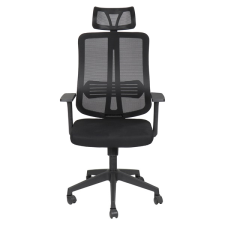 IRISOffice Felix fekete, ergonómikus, szövet-hálós irodai forgószék fejtámasszal (FELIX) forgószék