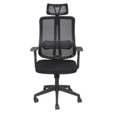 IRISOffice Felix fekete, ergonómikus, szövet-hálós irodai forgószék fejtámasszal (IRISOFFICE_FELIX) forgószék