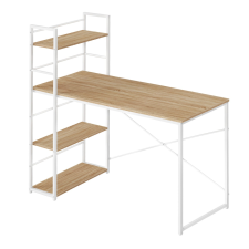  Íróasztal MAX 4.0 SONOMA polccal és fehér lábakkal 120x44 cm íróasztal