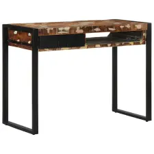  Íróasztal többszínű 100x50x75 cm tömörfa, újrahasznosított fa bútor