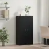  Irodai szekrény polcokkal tárolóval ajtóval Musta tammi 60 x 32 x 115 cm Faanyag