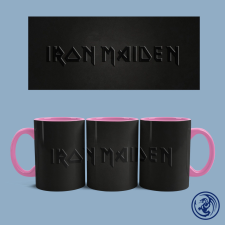  Iron Maiden Black logo bögre (Rózsaszín) bögrék, csészék