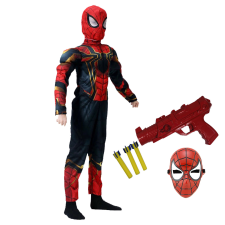 Iron Spiderman jelmez szett izmokkal és fegyverrel fiúknak jelmez