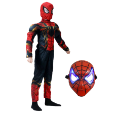 Iron Spiderman jelmez szett izmokkal és LED maszkkal fiúknak jelmez