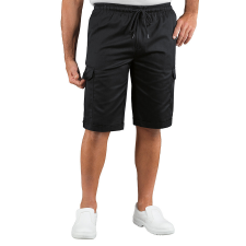 isacco Szakács rövidnadrág oldalzsebes fekete színben munkaruha