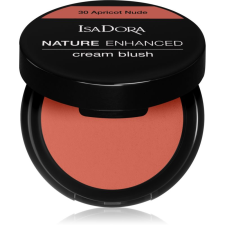 IsaDora Nature Enhanced Cream Blush arcpirosító kompakt ecsettel és tükörrel árnyalat 30 Apricot Nude arcpirosító, bronzosító