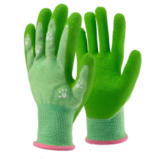 ismeretlen Kesztyű - gyerek, kertész - habosított latex - Békás Zöld 6/XS