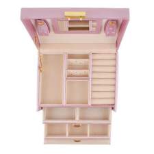Iso Trade ékszeres doboz - rózsaszín 17,5x13,8x13,5 cm ékszerdoboz