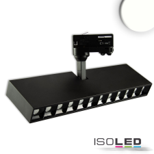 ISOLED 3 fázisú sínre szerelheto rács szpotlámpa, 35W, 45°, opál fekete, semleges fehér világítás