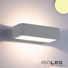 ISOLED LED fali lámpa, Up&amp;Down, 1x7W CREE, IP54, ezüst, meleg fehér kültéri világítás