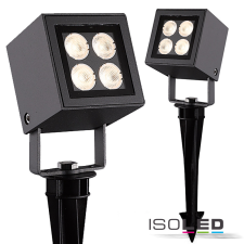 ISOLED LED kültéri lámpa, Cube IP65, 4x2W CREE, antracit, meleg fehér kültéri világítás