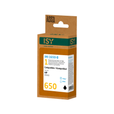Isy HP No. 650 utángyártott tintapatron, fekete (Ihi1650B) nyomtatópatron & toner