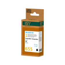 Isy HP No. 655  utángyártott tintapatron, fekete (Ihi1655B) nyomtatópatron & toner