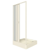 ITALBOX Zuhanyajtó, Italbox Venere 80 AL, fehér, 80x185 cm, PVC, harmonika