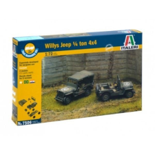 Italeri : Willys Jeep 1/4 Ton 4 katonai jármű makettek, 1:72 makett