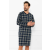italian-fashion Andreas férfi hálóing, sötétkék, kockás L