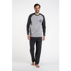 italian-fashion Moret férfi pizsama, szürke, medvés XL