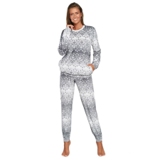 italian-fashion Snow női pizsama, fehér, szürke hópelyhes S hálóing, pizsama