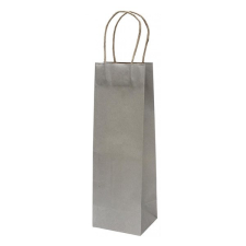 Italtasak CREATIVE Classic Simple 10x36x10 cm kraft egyszínű ezüst sodort füles ajándéktasak