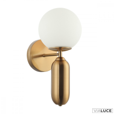 ITALUX Bronz (antik) falikar, E27, opál üvegburával, Aldeva, IT-WL-02340-1-BRO világítás