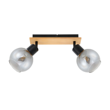 ITALUX modern spot lámpa barel fekete füstös faipari itxspl-67535-2-bk-wo világítás