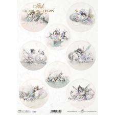 ITD Collection Rizspapír A4 - Húsvéti tündérek dekorációs kellék