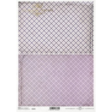 ITD Collection Rizspapír A4 - Levendula rácsos dekorációs kellék