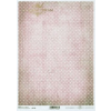 ITD Collection Rizspapír A4 - Vintage háttér - pöttyös rózsaszín