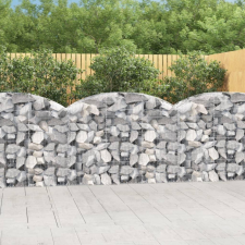 íves horganyzott vas gabion kosár 150x50x100/120 cm kerti tárolás