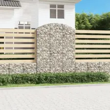  íves horganyzott vas gabion kosár 150x50x200/220 cm kerti tárolás