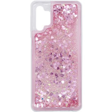IWILL Glitter Liquid Heart Case Samsung Galaxy A32 készülékhez rózsaszín tok és táska