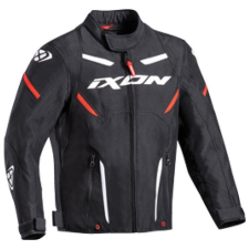 Ixon Striker gyerek motoros kabát fekete-fehér motoros kabát