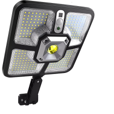 Izoxis 22736 Napelemes utcai lámpa, 220 LED, COB, IP65, 8 W, fekete kültéri világítás