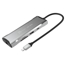 j5create JCD393-N USB-C notebook dokkoló szürke (JCD393-N) - Notebook dokkoló laptop kellék