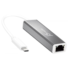 j5create JCE133G-N USB-C 3.0 UTP Átalakító 1Gbps fehér-ezüst kábel és adapter
