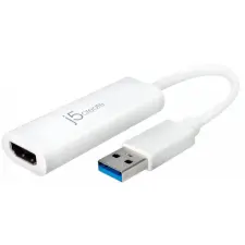 j5create USB HDMI Átalakító Fehér 5cm JUA254 kábel és adapter