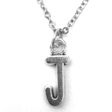  J Betű medál lánccal vagy kulcstartóval medál
