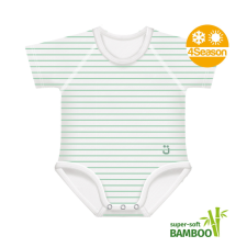J BIMBI kombidressz 0-36 hó bambusz 4 Seasons csíkos aqua zöld 12044 kombidressz, body