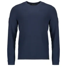 Jack & Jones Pulóverek JCOFUSION KNIT BADGE CREW Tengerész EU M