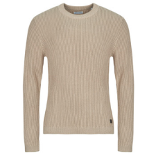 Jack &amp; Jones Pulóverek JJEDOVER KNIT CREW NECK Bézs EU L férfi pulóver, kardigán
