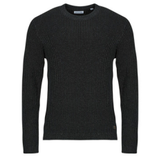 Jack & Jones Pulóverek JJEDOVER KNIT CREW NECK Fekete EU XXL