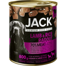 Jack kutya konzerv ragu bárány-rizs 800g kutyaeledel