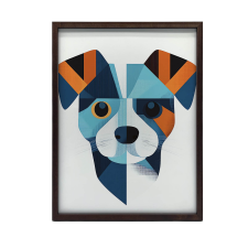  JACK RUSSELL KERET FALI PLAKÁT GEOMETRIA 70x100 CM FA grafika, keretezett kép